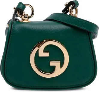 Gucci Portacarte Blondie con tracolla in pelle di vitello 2016-2025 - Verde