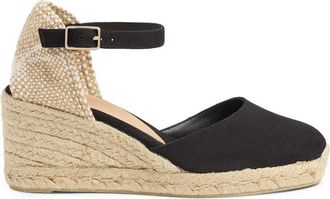 Castaner Carol/6/001 7 cm sleehakken - Dames - Sleehakken - Zwart - 40 EU - Katoen - Schoenen