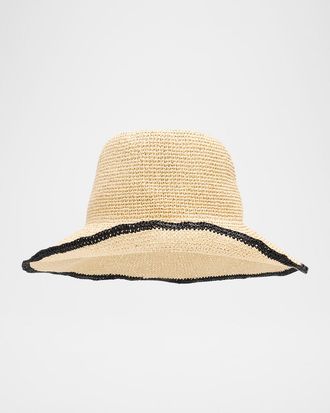 Toteme Two-Tone Paper Straw Hat