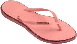 Havaianas Slim Point Glitter Flip Flop in Canyon Clay/Blossom at Nordstrom, Size 11