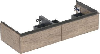 Keramag Keramag - Geberit Icon Mueble Bajo Lavabo Para Lavabo Doble, 2 Cajones