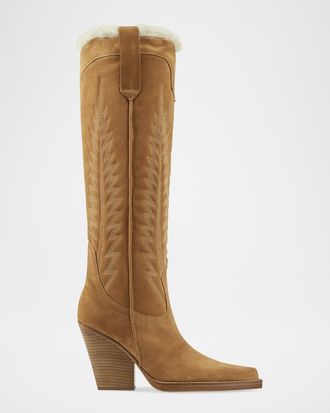 PARIS TEXAS Winter El Dorado Embroidered Leather Boots