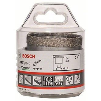 Bosch Professional 1x Fresa Diamantata Best for Ceramic Dry Speed, Foratura a Secco della Ceramica Dura, &oslash; 60 x 35 mm, Accessorio Smerigliatrice Angolare