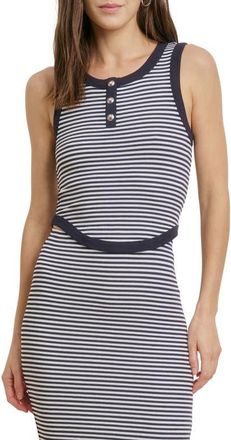 Favorite Daughter The Foundation Stripe Rib Tank in Navy/White Stripe at Nordstrom, Size Medium