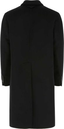 Prada Virgin Wool and Angora Blend Coat - Black