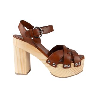 Prada Prada Houten Plateau Sandalen - 10s
