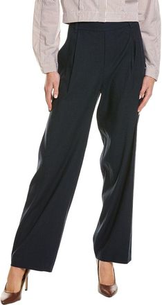 Vince Straight Leg Pull-On Linen-Blend Pant
