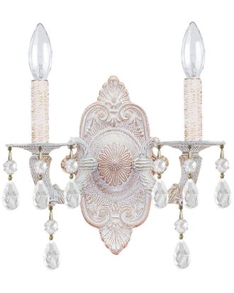 Crystorama 2-Light Paris Market Sconce Swarovski Strass Crystal