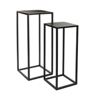 MiCa Decorations Mesa auxiliar goa negro h70xb30xl30cm