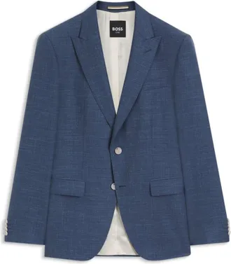 BOSS ONE Slim-fit jacket in virgin wool, silk and linen