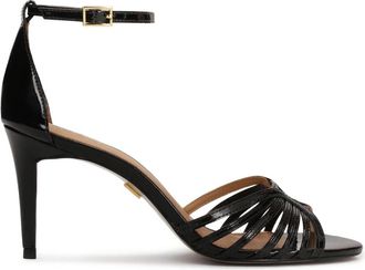 Kazar Gelakte Sandalen met Elegante Bandjes - Dames - Sandalen met hakken - Zwart - 41 EU - Leer - Schoenen