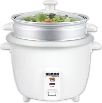 Better Chef 5 Cup Rice Cooker with Food Steamer Attachment in White at Nordstrom