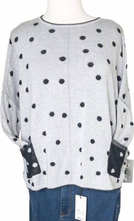 Habitat Womens Double Fleece Dot Pullover Sweater In Black