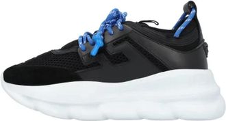 Versace Polyester sneakers - Heren - Sneakers - Zwart - 43 EU - Polyester - Schoenen