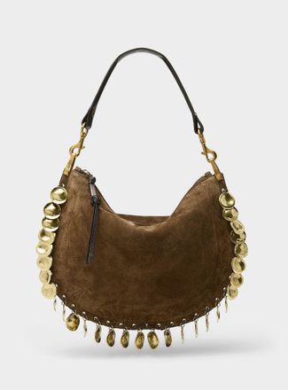 Isabel Marant Womens Oskan charm suede hobo bag