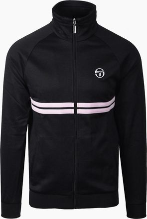 Sergio Tacchini Mens SERGIO TACCHINI DALLAS TRACK TOP BLACK/LIGHT LILAC - Size: 42