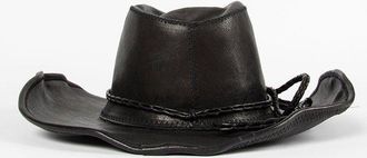 Ann Demeulemeester Joleik Leather Hat Vintage Lux Grained Leather