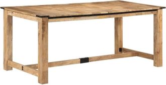vidaXL Mesa De Comedor Madera Maciza De Mango 180x90x75 Cm Vidaxl