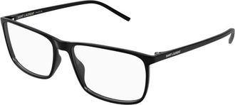Saint Laurent Vierkant Optisch Montuur - Heren - Brillen - Zwart - 59 MM - Accessoires