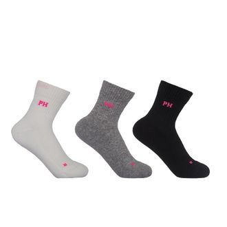 Peper Harow 3 Pack Essential Quarter Womens Sport Socks - Mixed