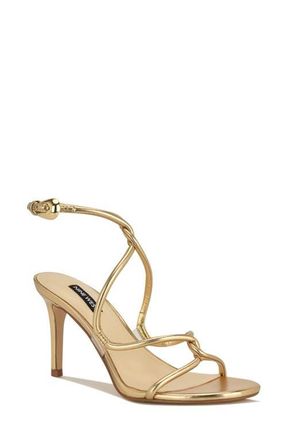 Nine West Emerila Ankle Strap Sandal in Gold at Nordstrom, Size 9.5