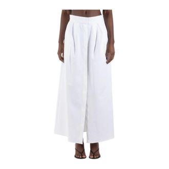 Max Mara White Cotton Skirt - female - Max Mara - Maxi Skirts - White - S - Skirts