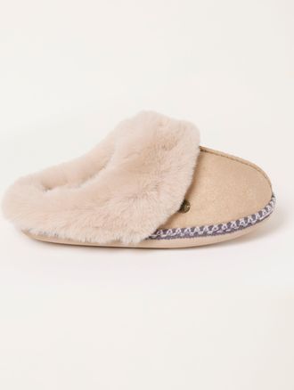 Fat Face FatFace Maia Ivory Faux Fur Mule Slippers