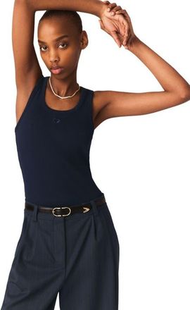 Maje Rib knit tank top in Navy at Nordstrom, Size X-Small