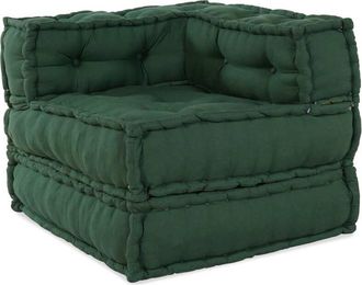 vidaXL Sofá modular tela verde 70x70x54 vidaXL