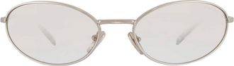 Prada Clear Mirror Gold Gradient Oval Ladies Sunglasses PR A59S 14N7H1 59