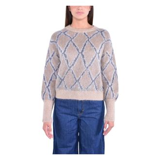 KANGRA Seamless Wool Alpaca Crewneck Jumper - female - Kangra - Round-neck Knitwear - Multicolor - XS - Knitwear