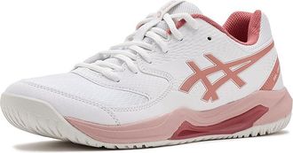 Asics Womens GEL-Dedicate 8 Tennis Shoe Womens Shoes White/Rose Rouge : 10.5 B - Medium, Synthetic