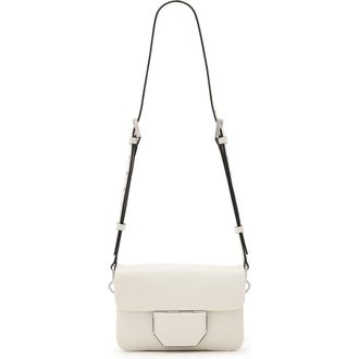 AllSaints Jupiter Leather Crossbody Bag in Birch White at Nordstrom Rack
