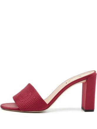 Fendi embroidered block-heel sandals