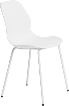OEM Silla De Pl&aacute;stico Blanca Para Cocina Comedor Capa 4 Metal