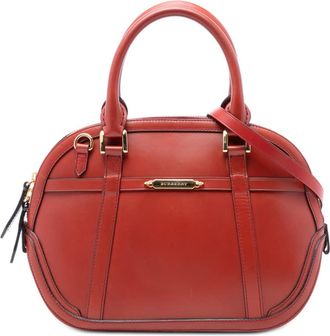 Burberry Pre-owned Burberry Small Calfskin Bridle Orchard Satchel Ladies ITCF&10SCA
