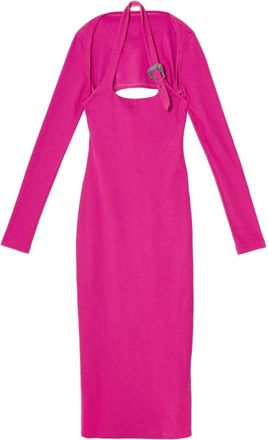 Versace Jeans Couture Abito Lungo Fibbia - Dames - Casual kleedjes - Roze - S - Katoen - Kleedjes
