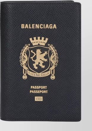 Balenciaga leather passport holder