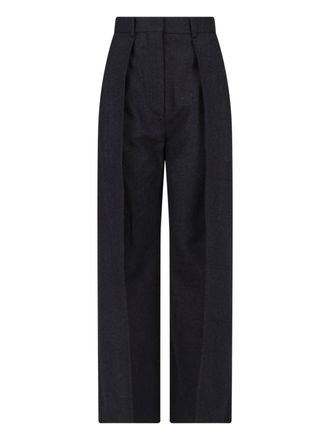 Victoria Beckham Tailored Straight-Leg Trousers with High Waist