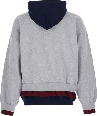 Balenciaga Mens Hoodie Grey Cotton Blend Sweatshirts Sweater