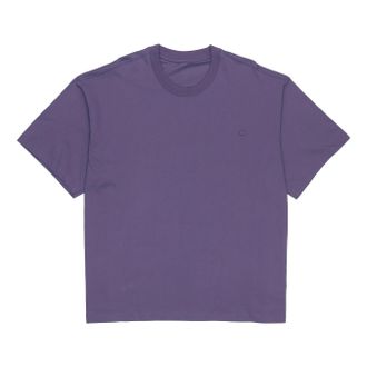 adidas originals C Tee Solid Color Small Label Loose Sports Short Sleeve Couple Style Purple HC8586