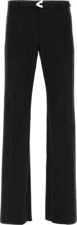 Alexander McQueen Zwarte Katoenmix Stijlvolle Broek - Heren - Straight fit broeken - Zwart - M - Katoen - Broeken