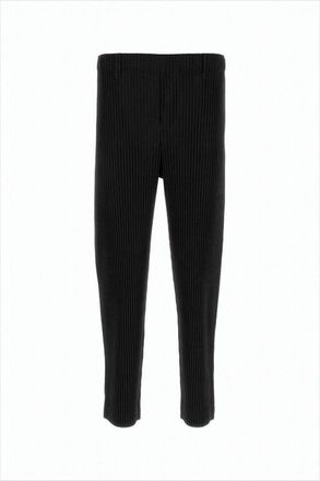 Homme Plissé Issey Miyake Cropped Pleated Jogger Pants With Subtle Sheen