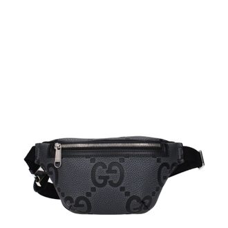 Gucci Rucks&auml;cke und Messenger Bags Jumbo Herrens Leder Grau/Schwarz