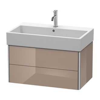 Duravit Duravit Xsquare Mueble De Pared 78,4x 46,0 Cm, 2 Cajones, Para Lavabo Vero Air 235080, Color (frente/cuerpo): Cappuccino Laca Alto Brillo - Xs41950868