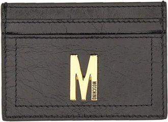 Moschino Card Holder With Gold Plaque