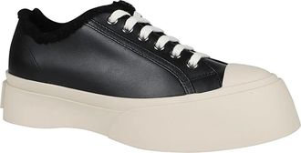 Marni Low-Top Sneaker - Pablo Lace Up Shearling Sneakers Black - Gr. 37 (EU) - in Schwarz - für Damen
