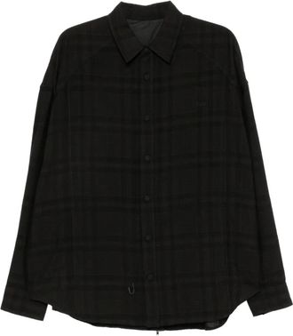 Juun.J Camicia tartan - Nero