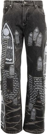 Who Decides War by Ev Bravado Jeans con applicazione - Grigio