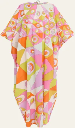 Pucci Occhi-Print Cotton Muslin Maxi Caftan Dress